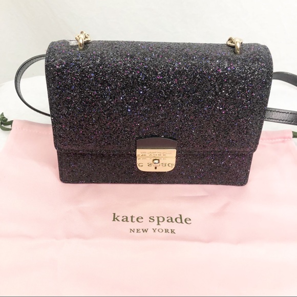 NEW Kate Spade Eden Sunset Lane Shoulder Handbag Purse, Black Shimmer - Picture 1 of 5